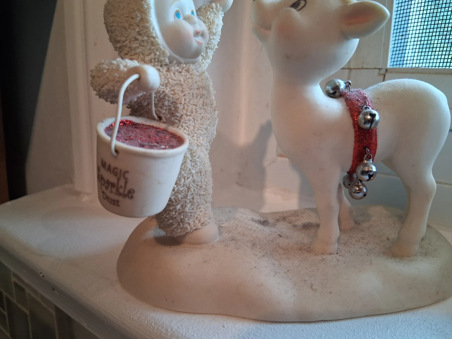 Vintage Christmas Snowman and Reindeer Figurine - photo 2