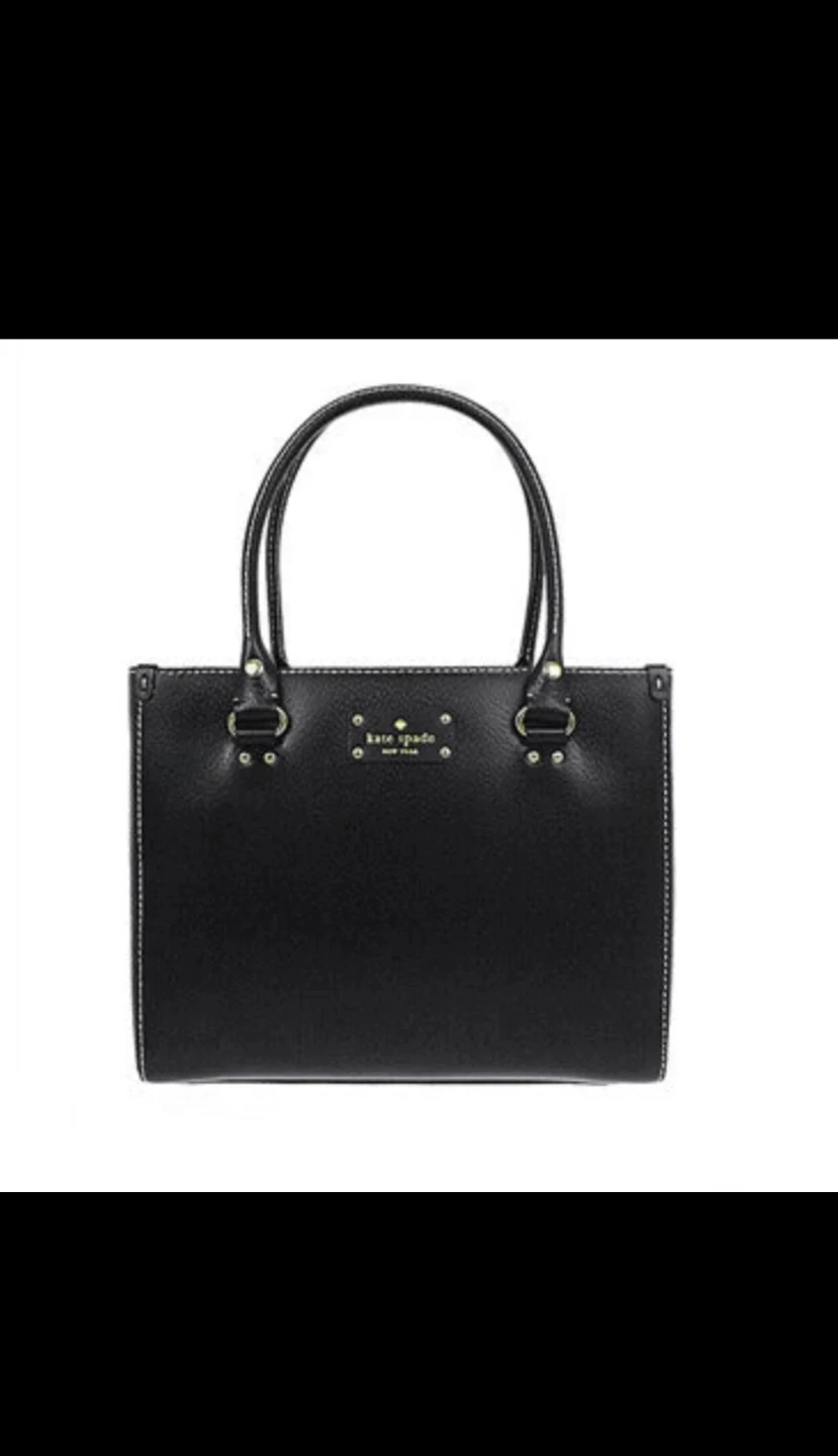 Kate Spade Black Leather Tote Bag