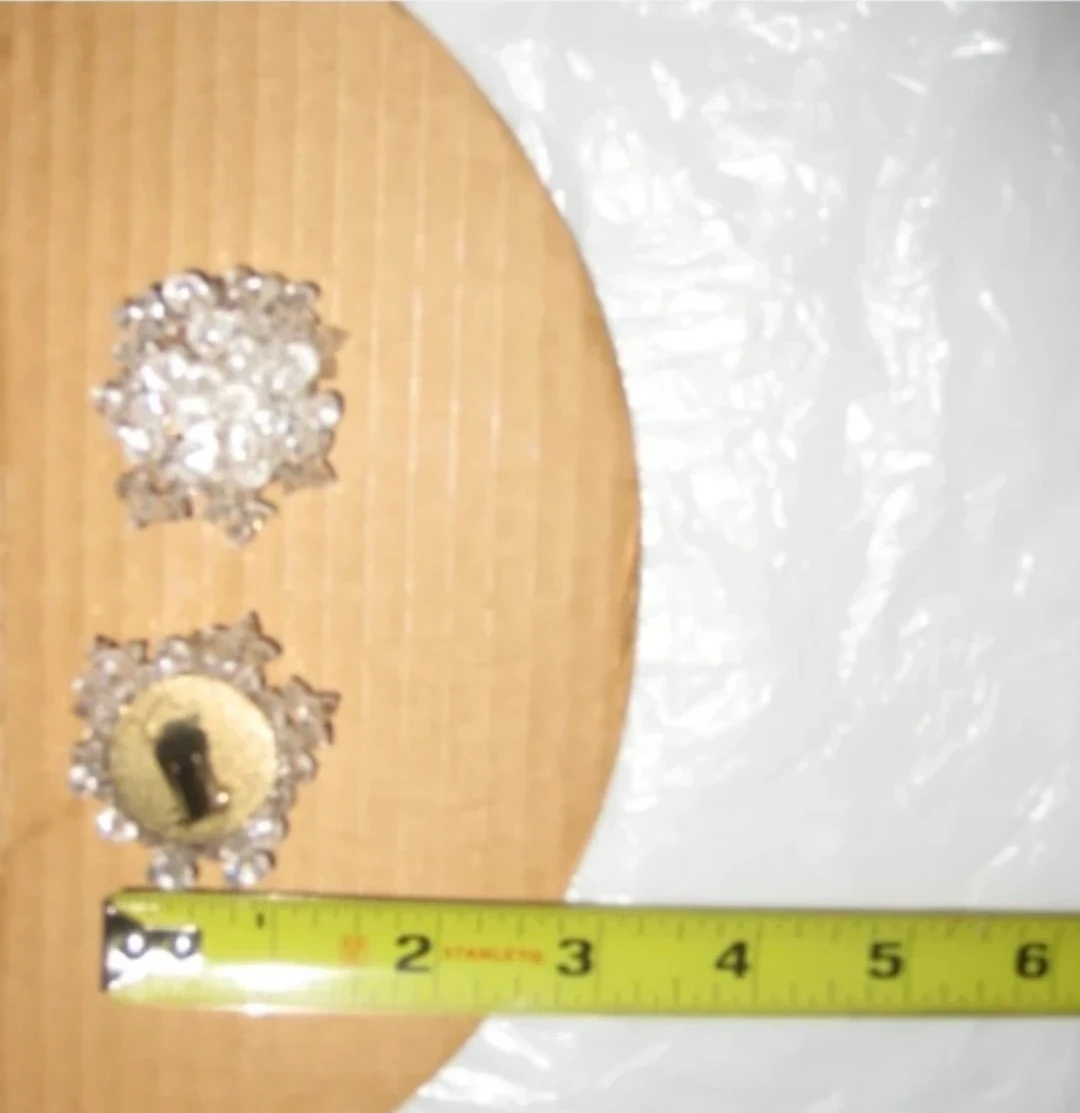 Cluster Diamond Style Earrings, Clip On, Close only - photo 2