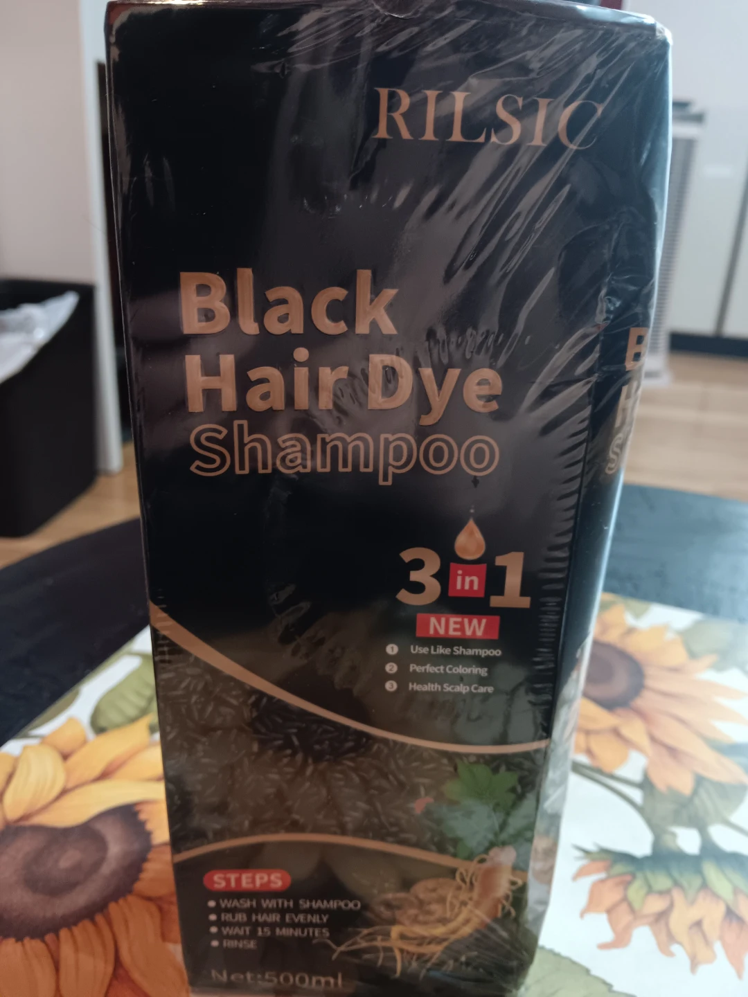 RILSIO Black Hair Dye Shampoo - 500ml