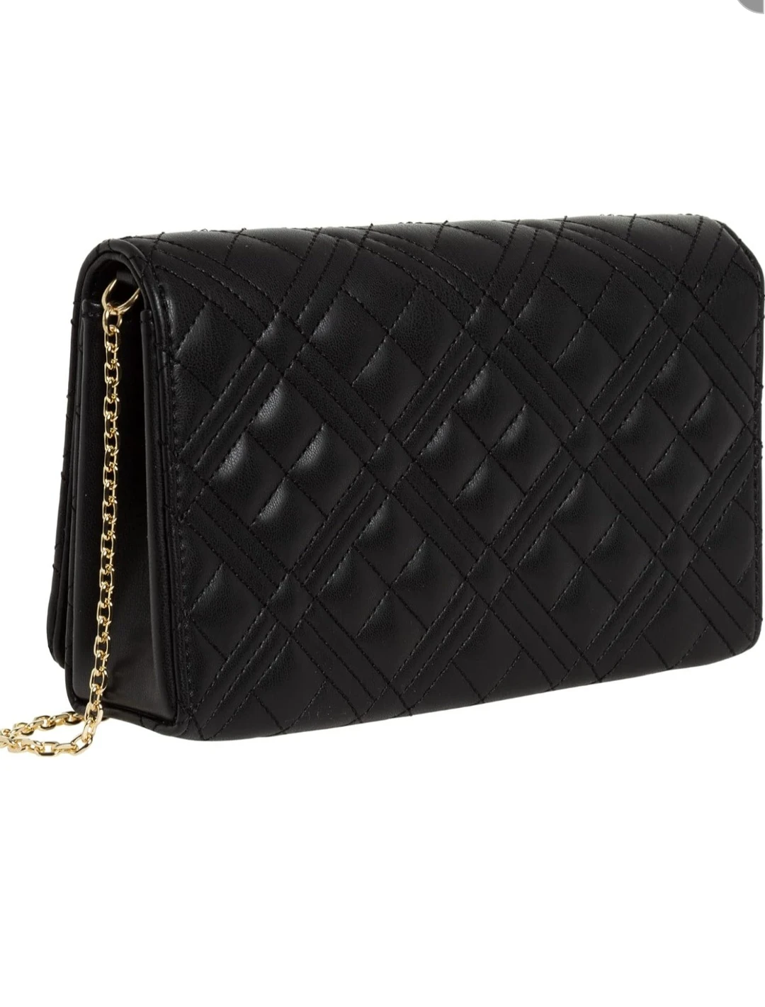 Love Moschino Quilted Black Faux Leather Chain Shoulder Bag - photo 3