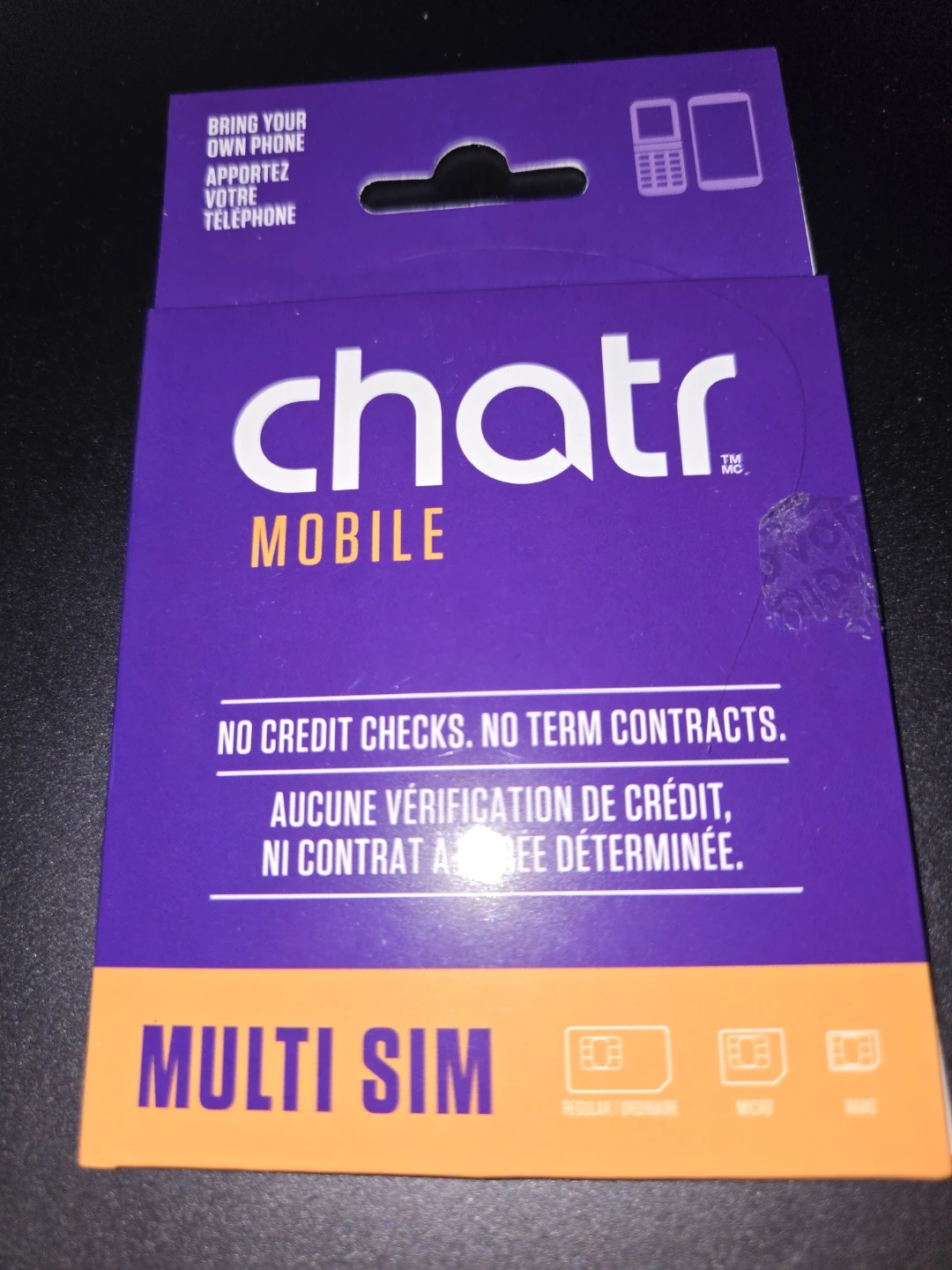 Chatr Mobile BYOP (bring your own phone) Multi SIM Card
