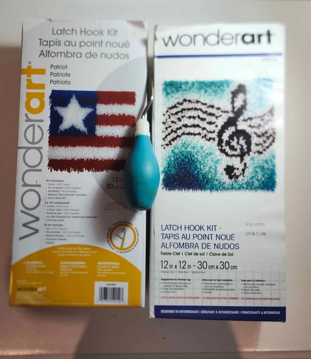Wonderart Latch Hook Kits (Patriot & Treble Clef)