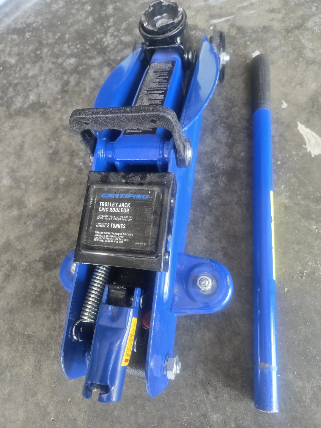 CERTIFIED 2 Tonne Trolley Jack