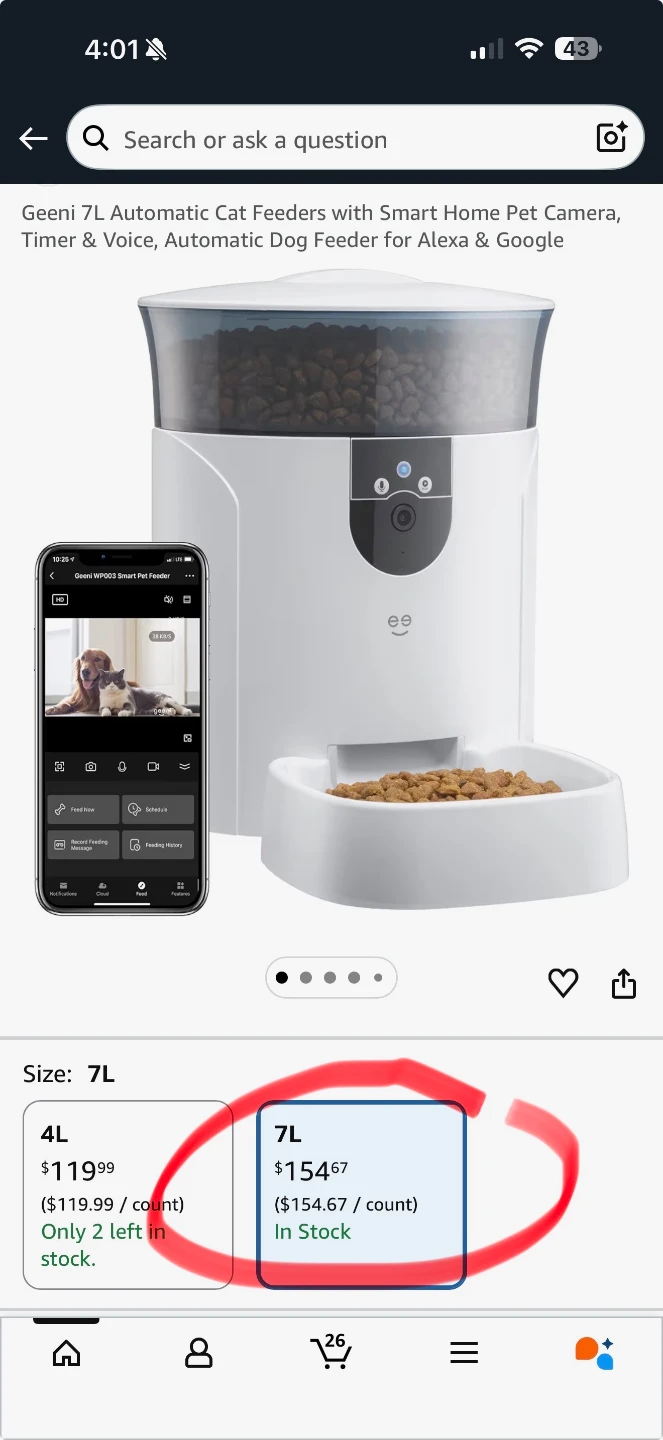 Geeni 7L Smart Pet Feeder with Camera - photo 2