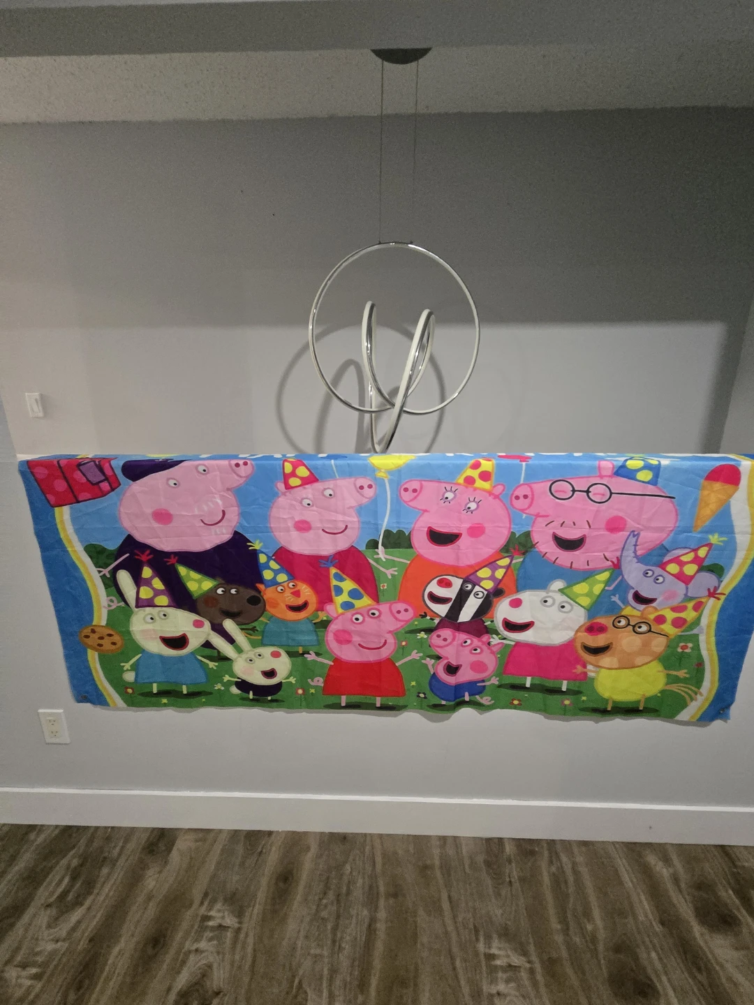 Peppa Pig Birthday Party Scene Fabric Wall Decor