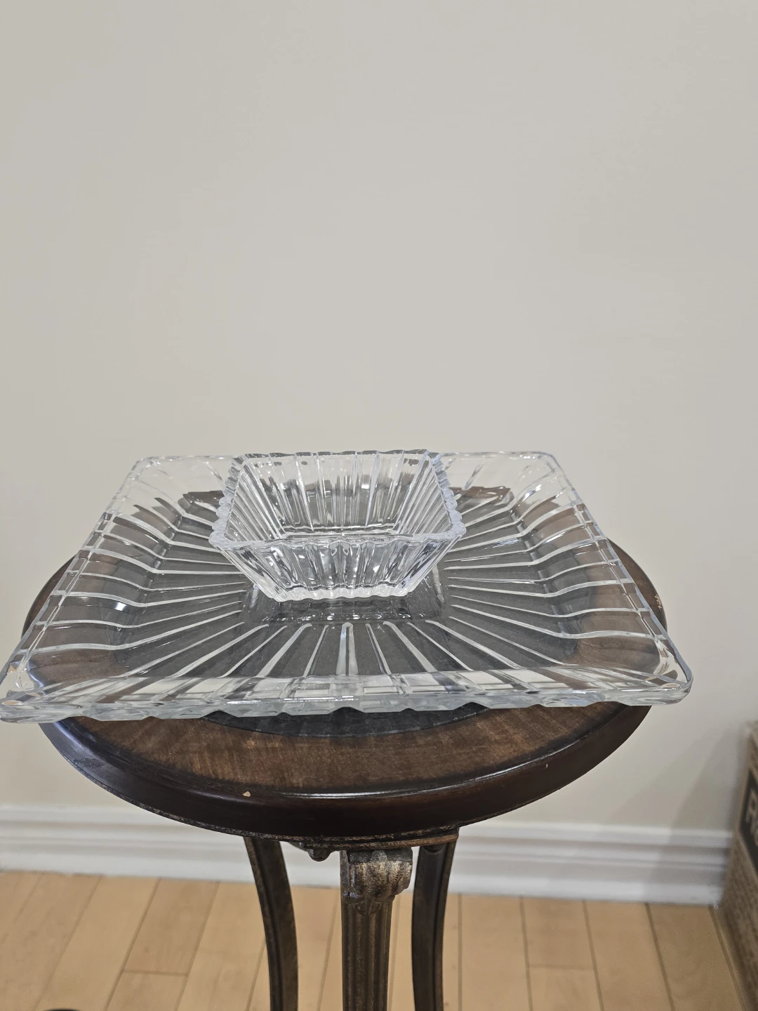 Clear Square Chip and Dip Platter - photo 2