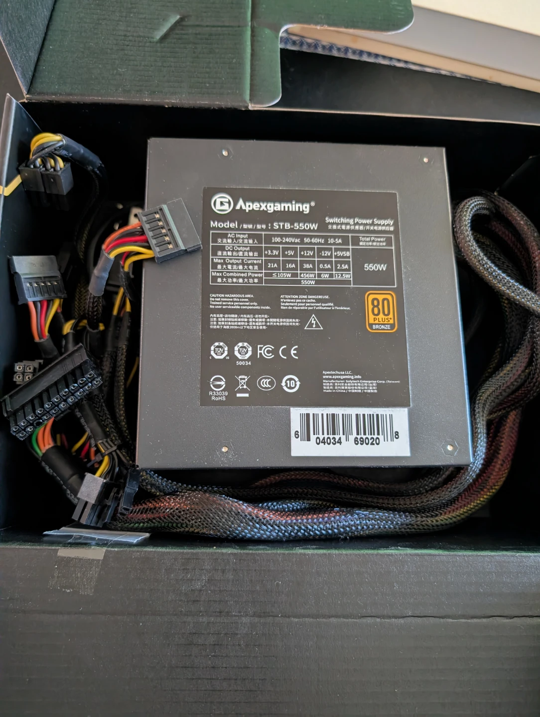 Apex Gaming STB-550W Switching Power Supply