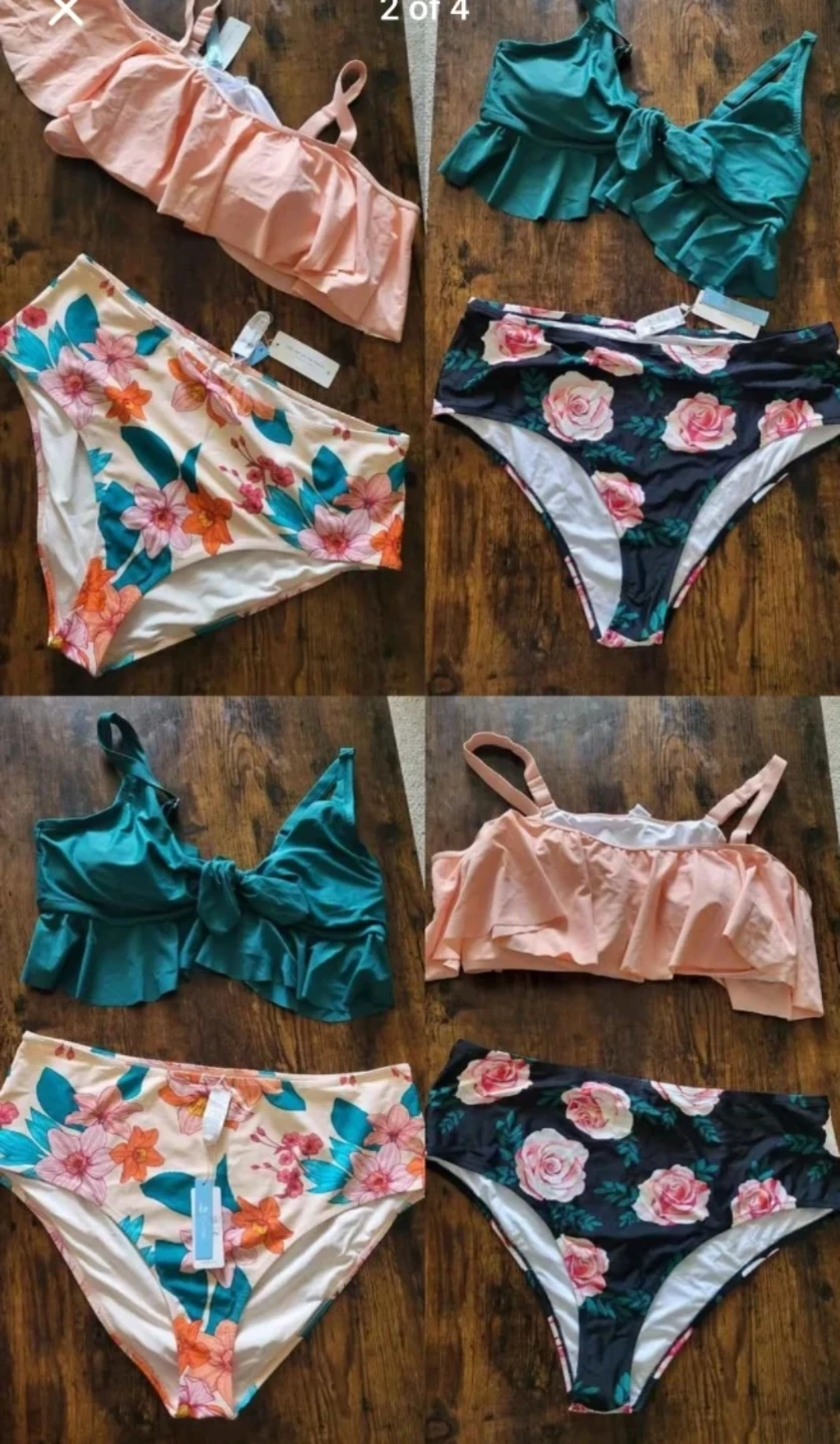 NEW 4 pc set 4x bikini bottoms and tops - photo 2