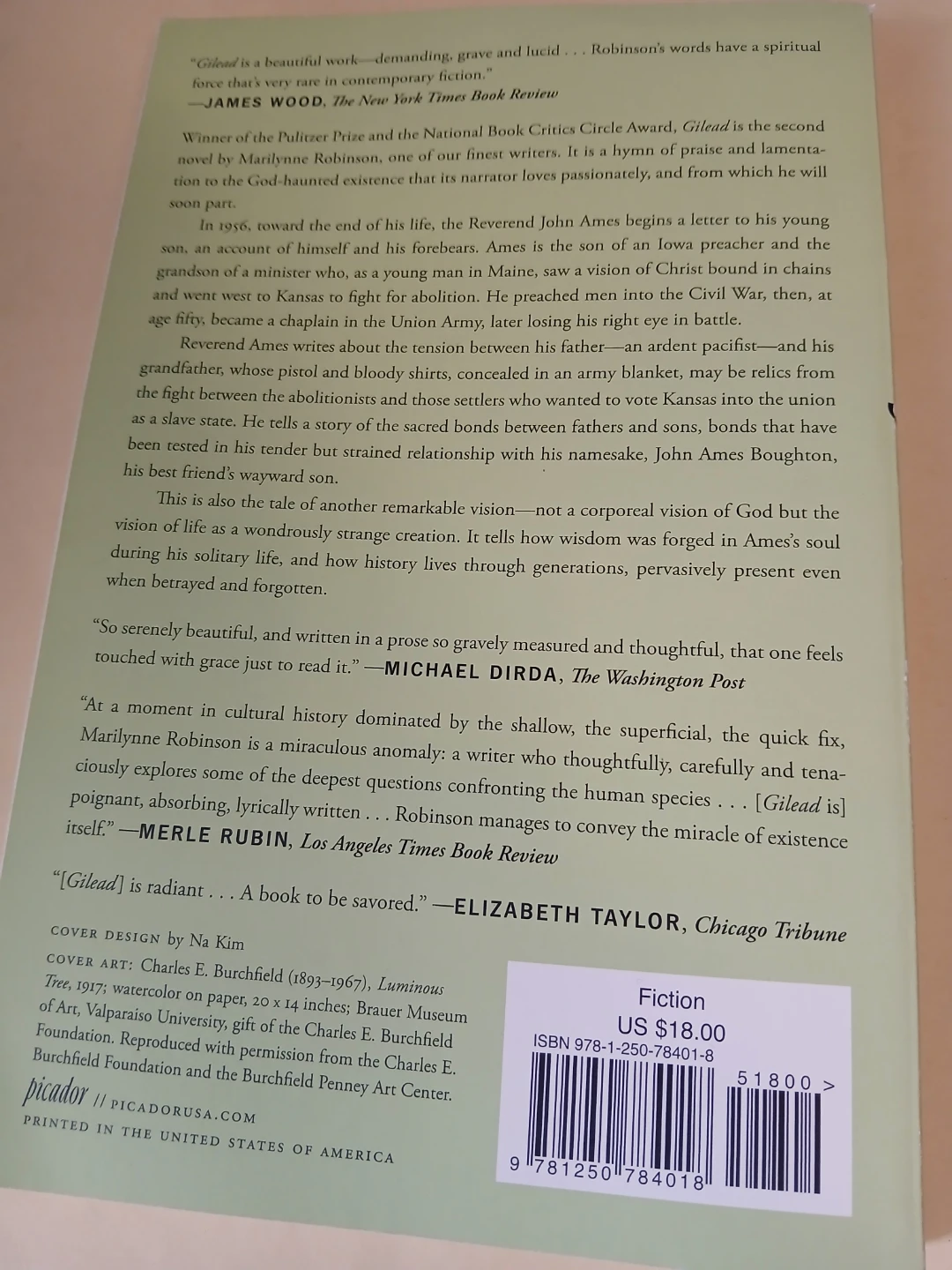 Gilead by Marilynne Robinson - A Novel - photo 2