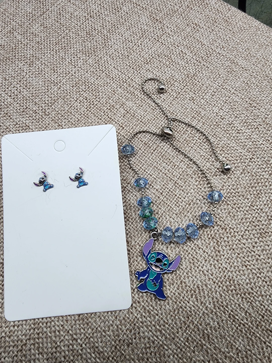 Stitch Earrings and Bracelet Set