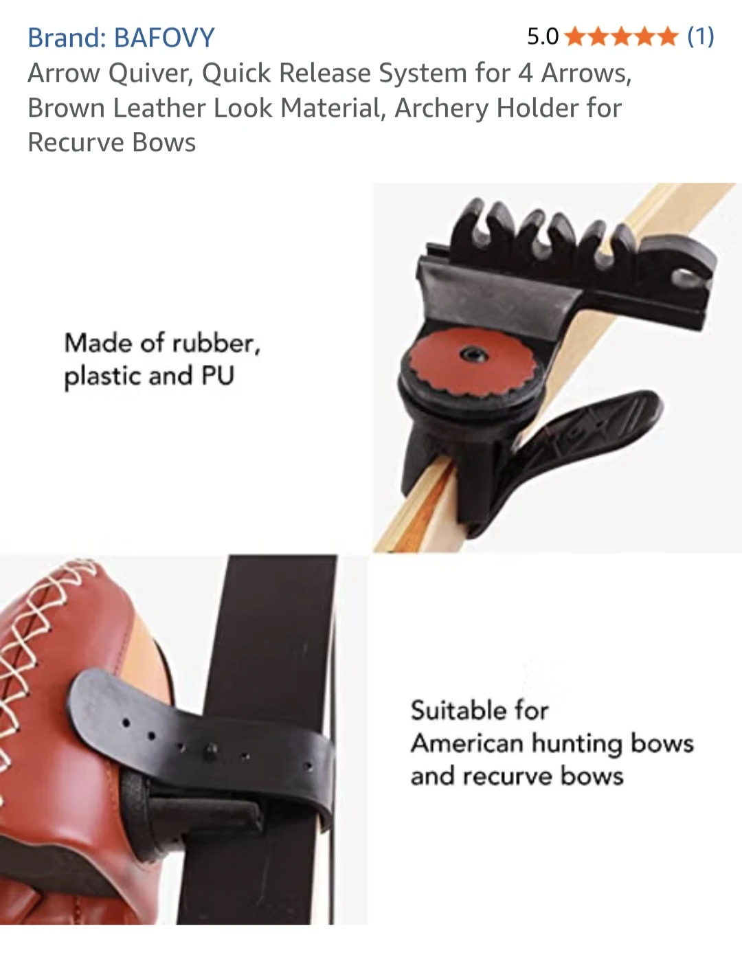 BAFOVY Arrow Quiver Quick Release System for 4 Arrows - photo 2