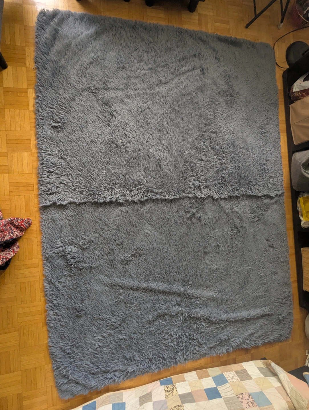 Large Grey Shaggy Rug