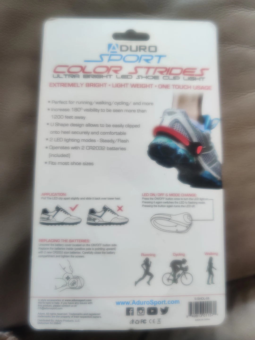 Aduro Sport Color Strides LED Shoe Clip Lights - photo 2