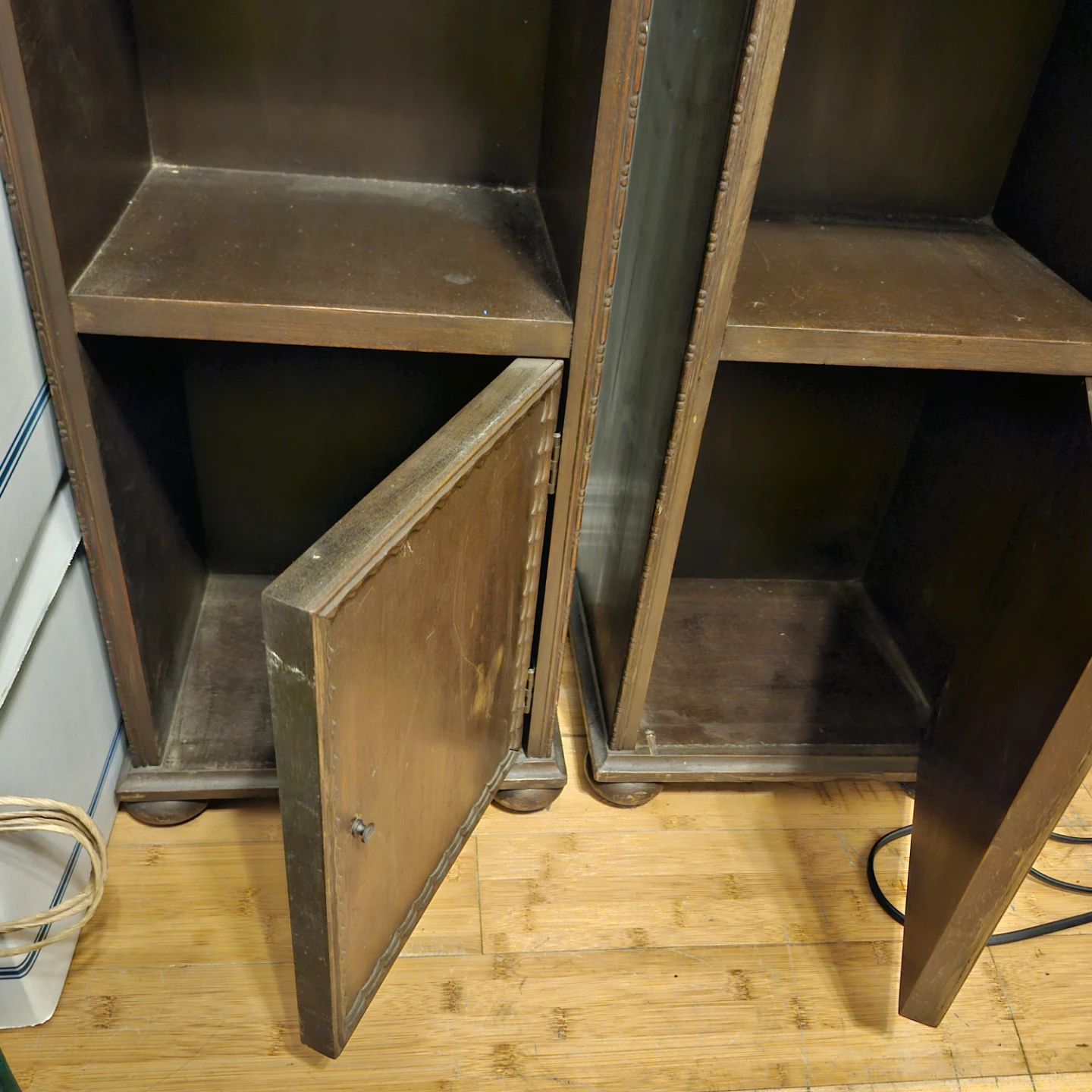 Tall Dark Wood Bookcases (Set of 2) - photo 4