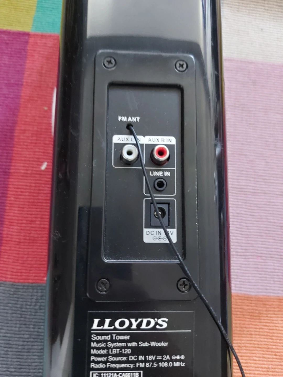 Lloyd's LBT-120 Sound Tower Music System - photo 3
