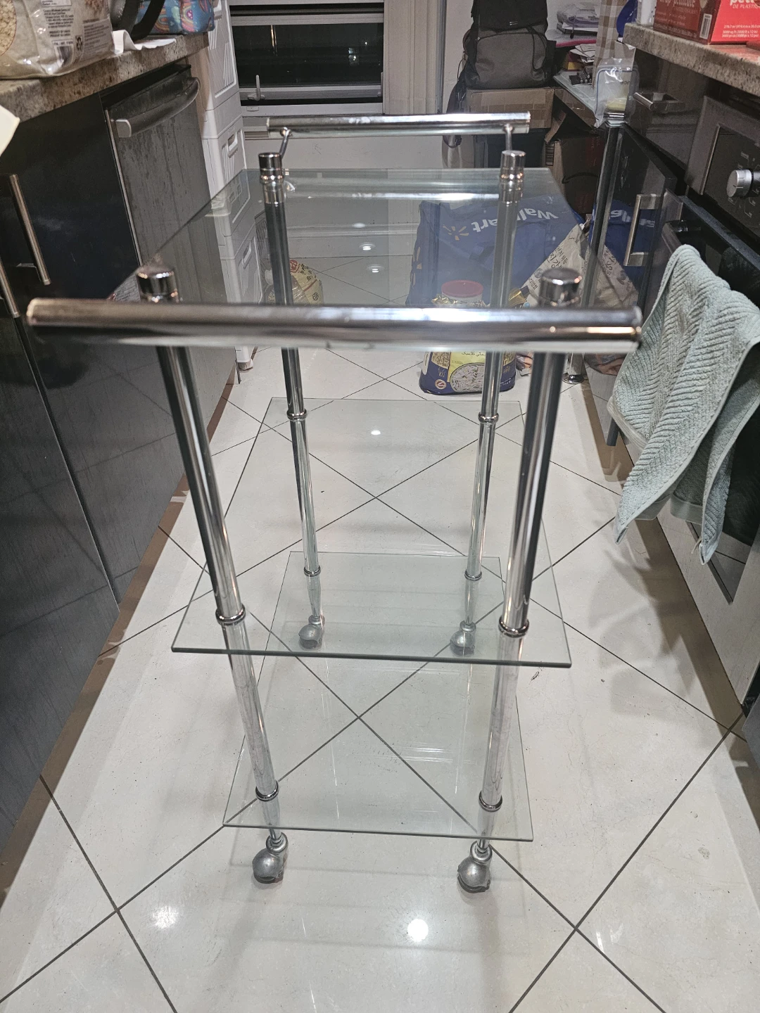 Glass and Chrome Bar Cart - photo 4