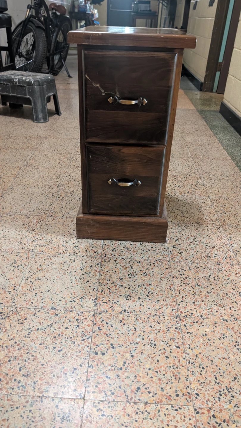 Wooden 2-Drawer Filing Cabinet - photo 4