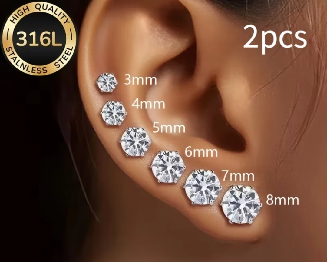 STAINLESS STEEL EARINGS NEW - photo 2