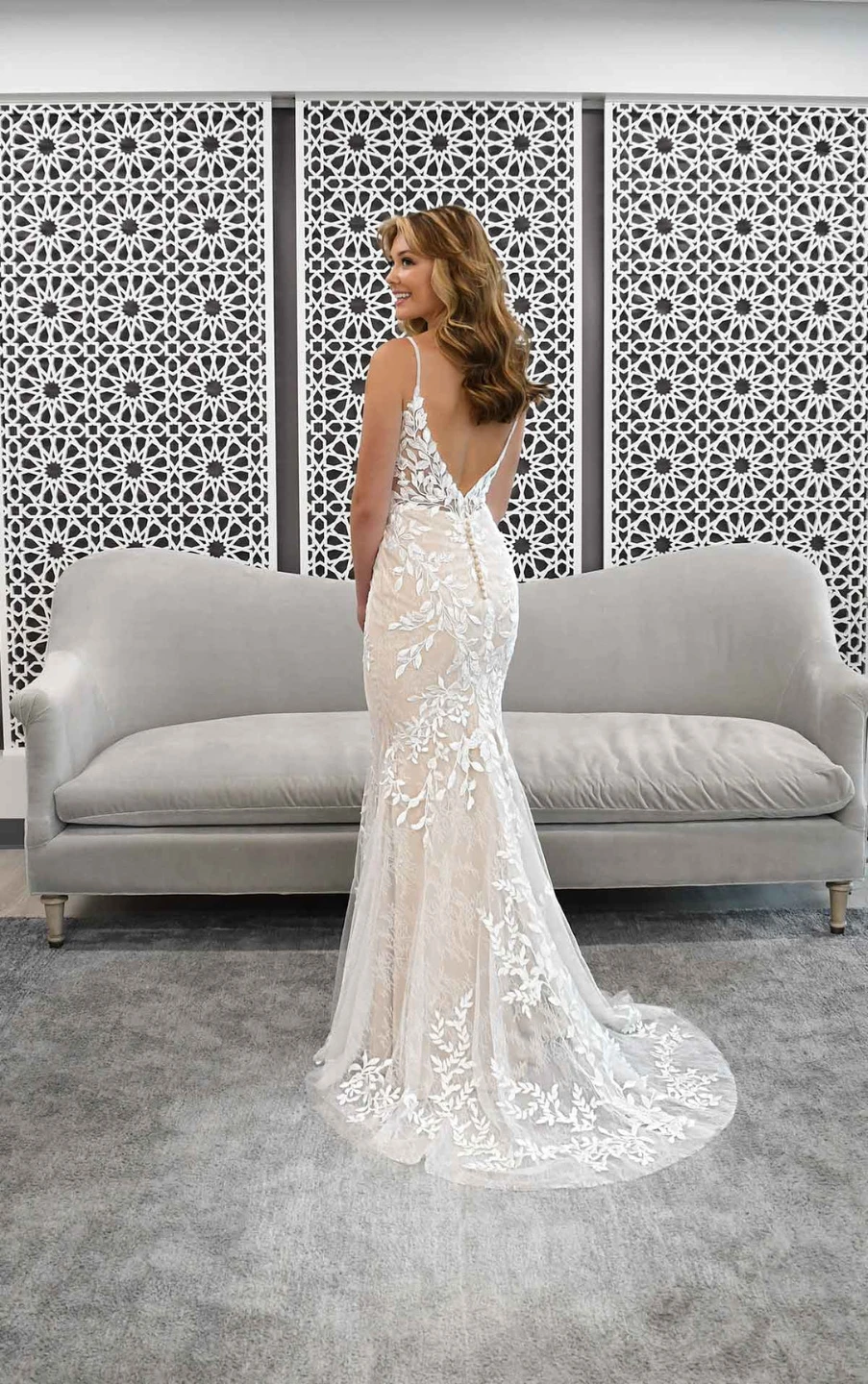Stella York organic lace fit-and-flare wedding dress - photo 2