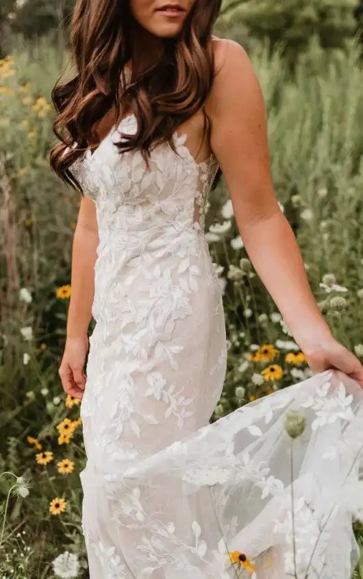 Stella York organic lace fit-and-flare wedding dress - photo 3