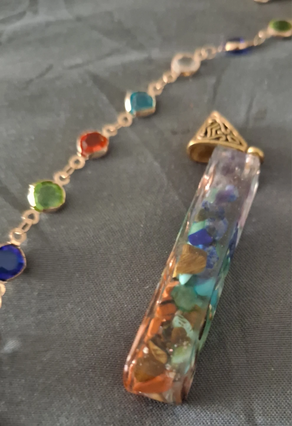 Multi-Gemstone & Crystal Pendant Necklace - photo 2