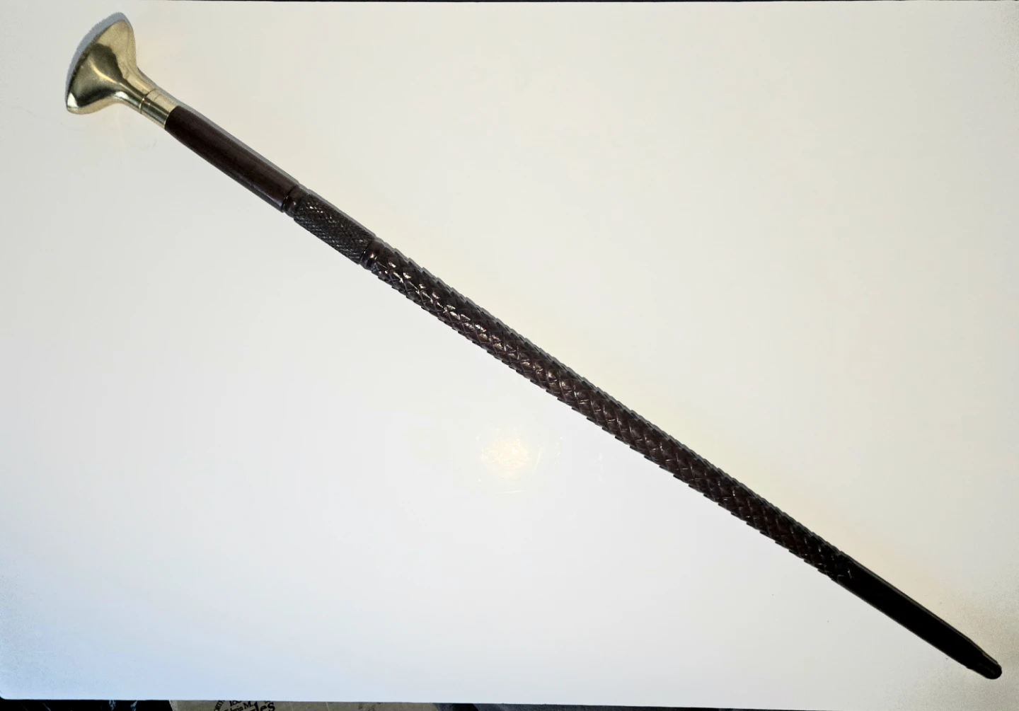 Vintage Decorative Cane with Ornate Brass Handle