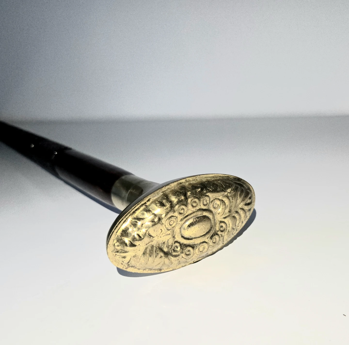 Vintage Decorative Cane with Ornate Brass Handle - photo 2