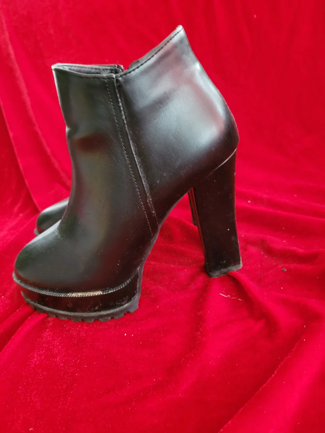 Black Platform Ankle Boots - photo 3
