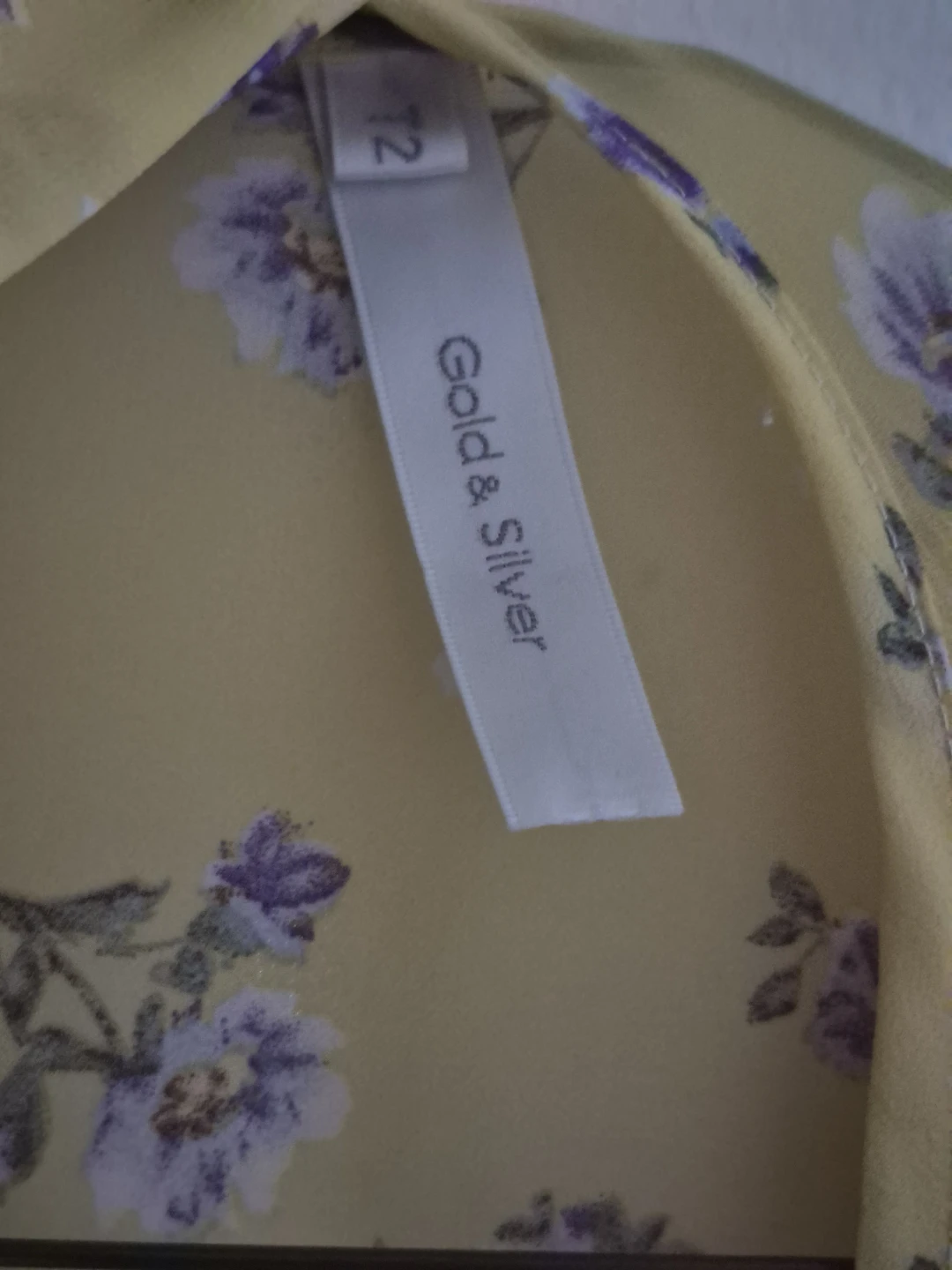 Gold & Silver Yellow Floral Maxi Dress Size 12 - photo 5