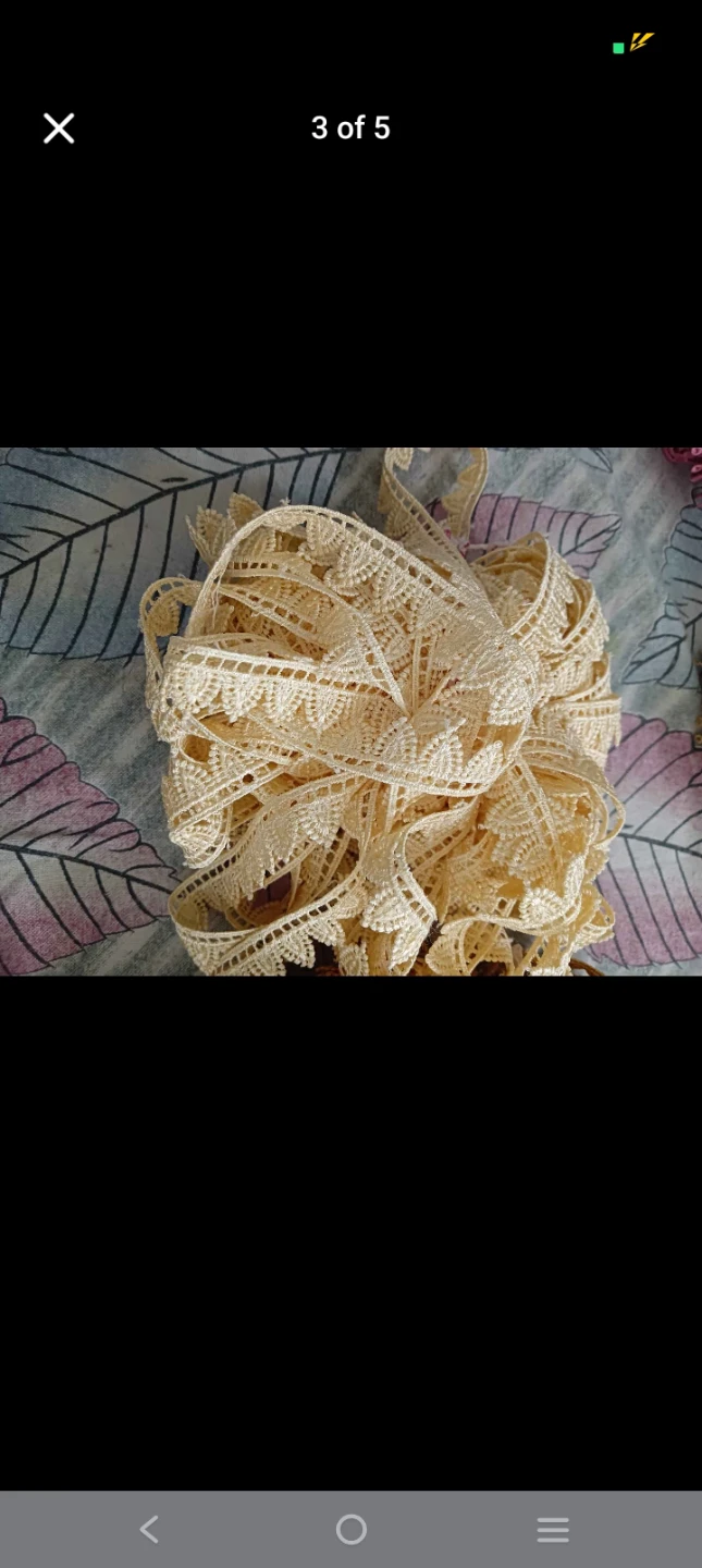 Lace Trim Ribbon - Cream, Red, and Gold - photo 2
