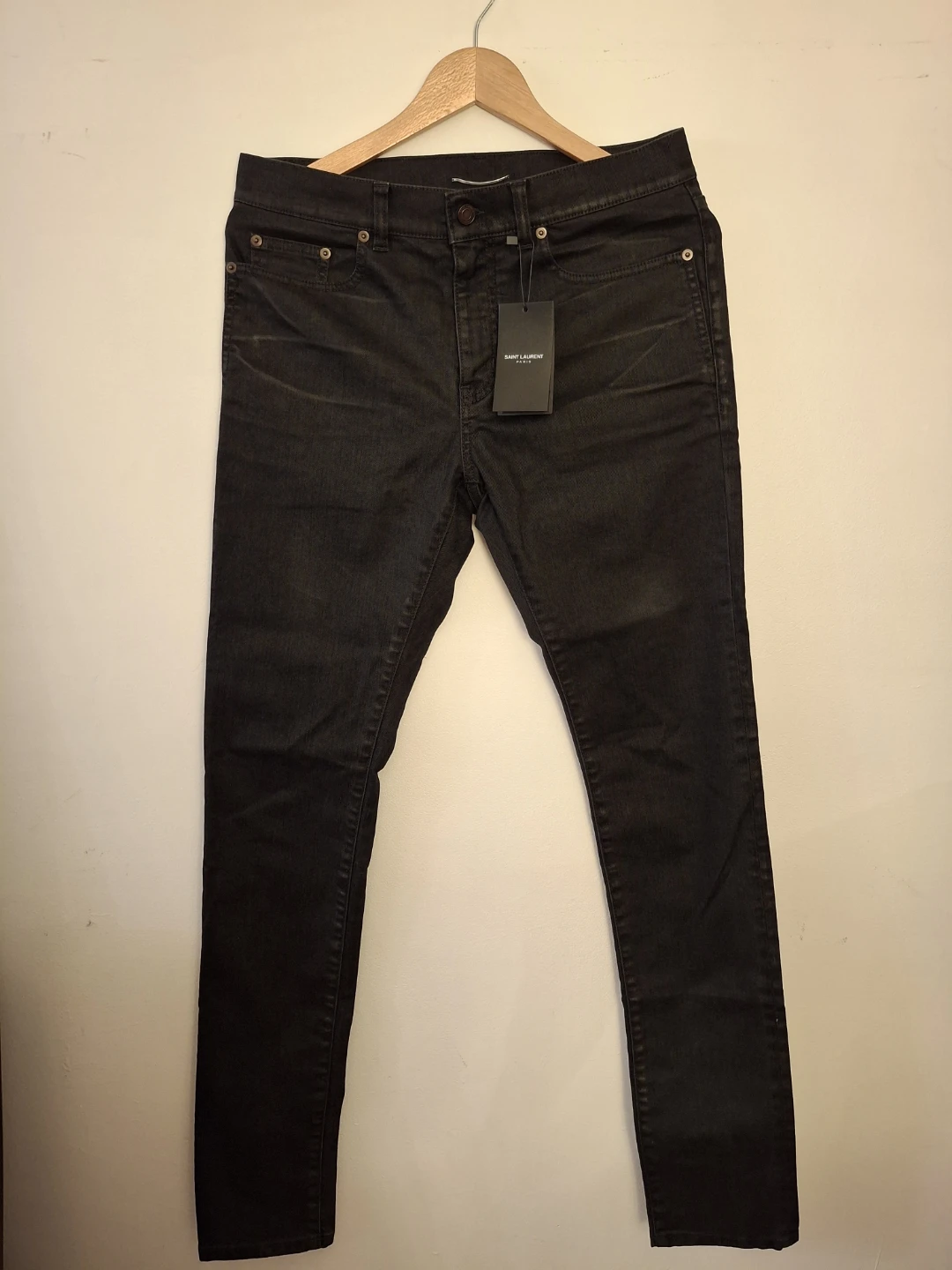 Saint Laurent Paris Black Denim Jeans - photo 2
