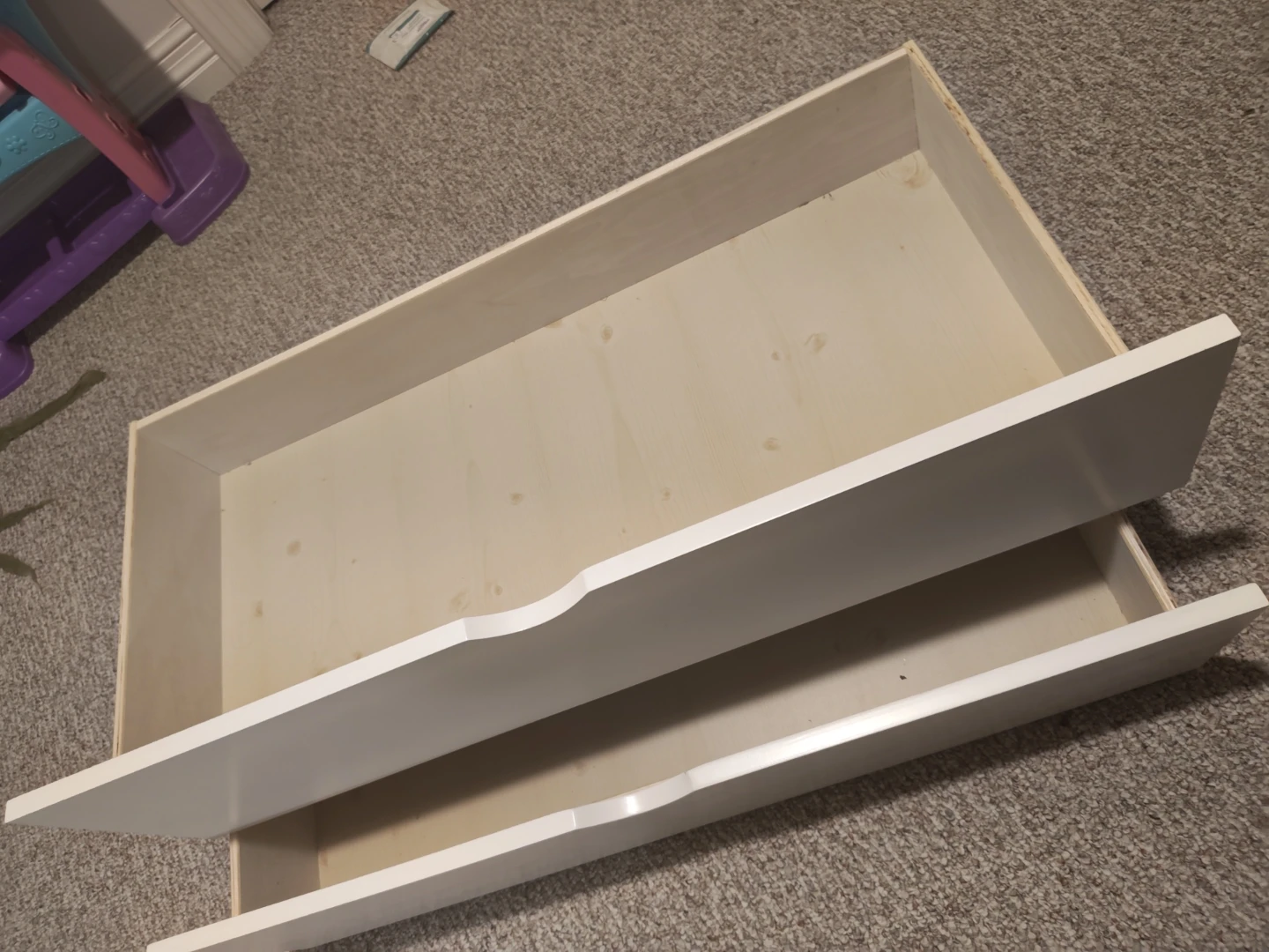 White bed Drawer Unit x2
