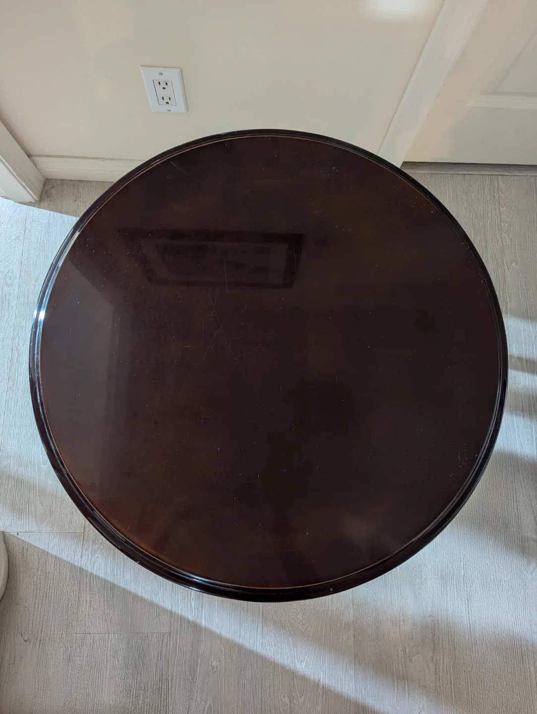 Side Table Rich Dark Mahogany Brown - photo 4