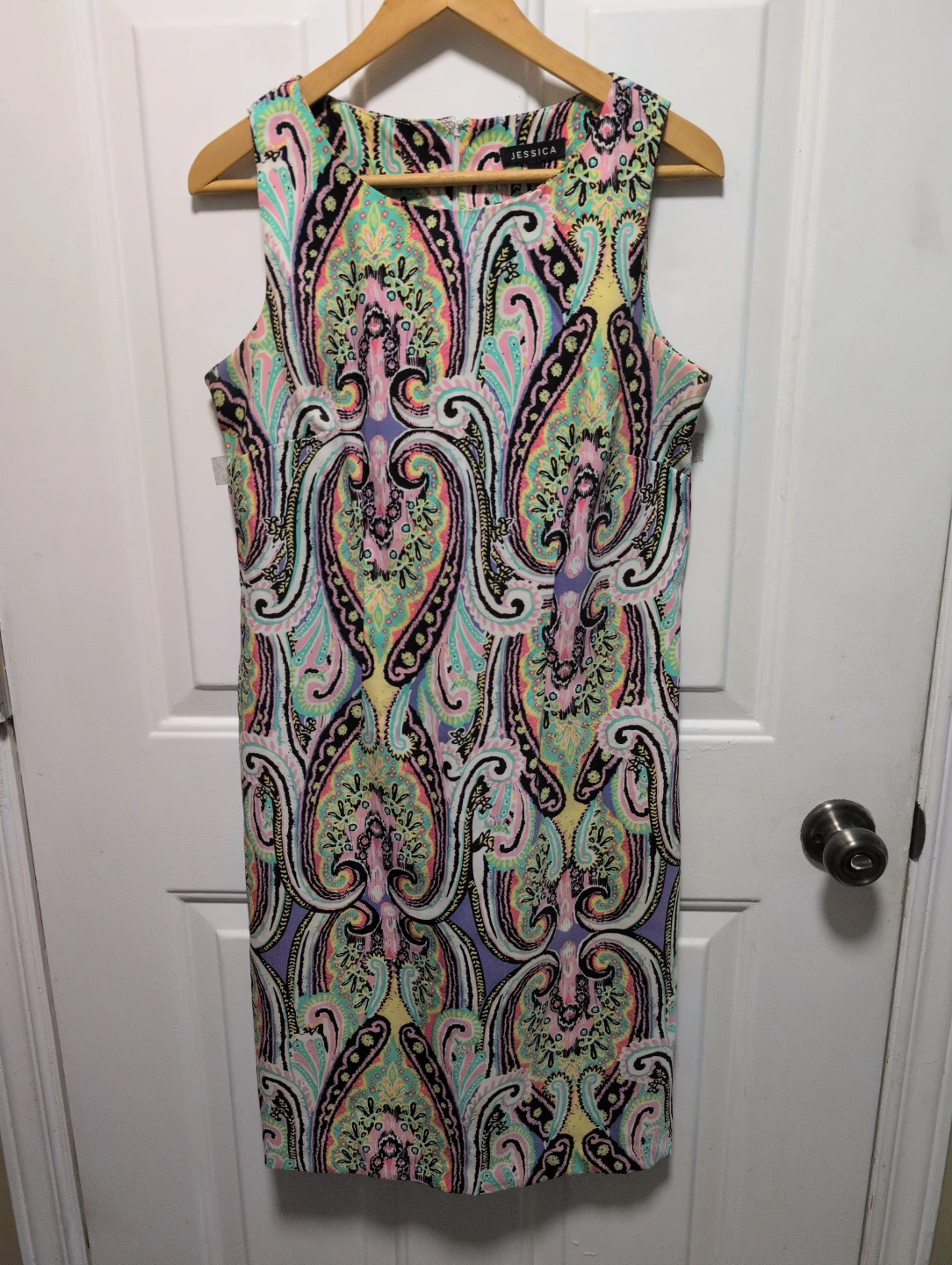 Jessica Paisley Sleeveless Dress Size 10