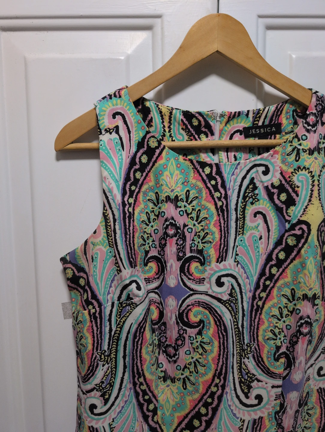 Jessica Paisley Sleeveless Dress Size 10 - photo 2