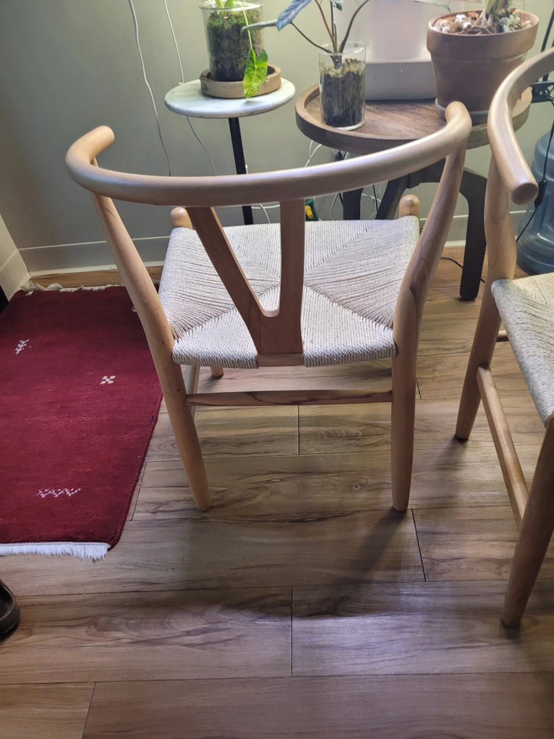 Wooden Wishbone Chair with Woven Seat - photo 4