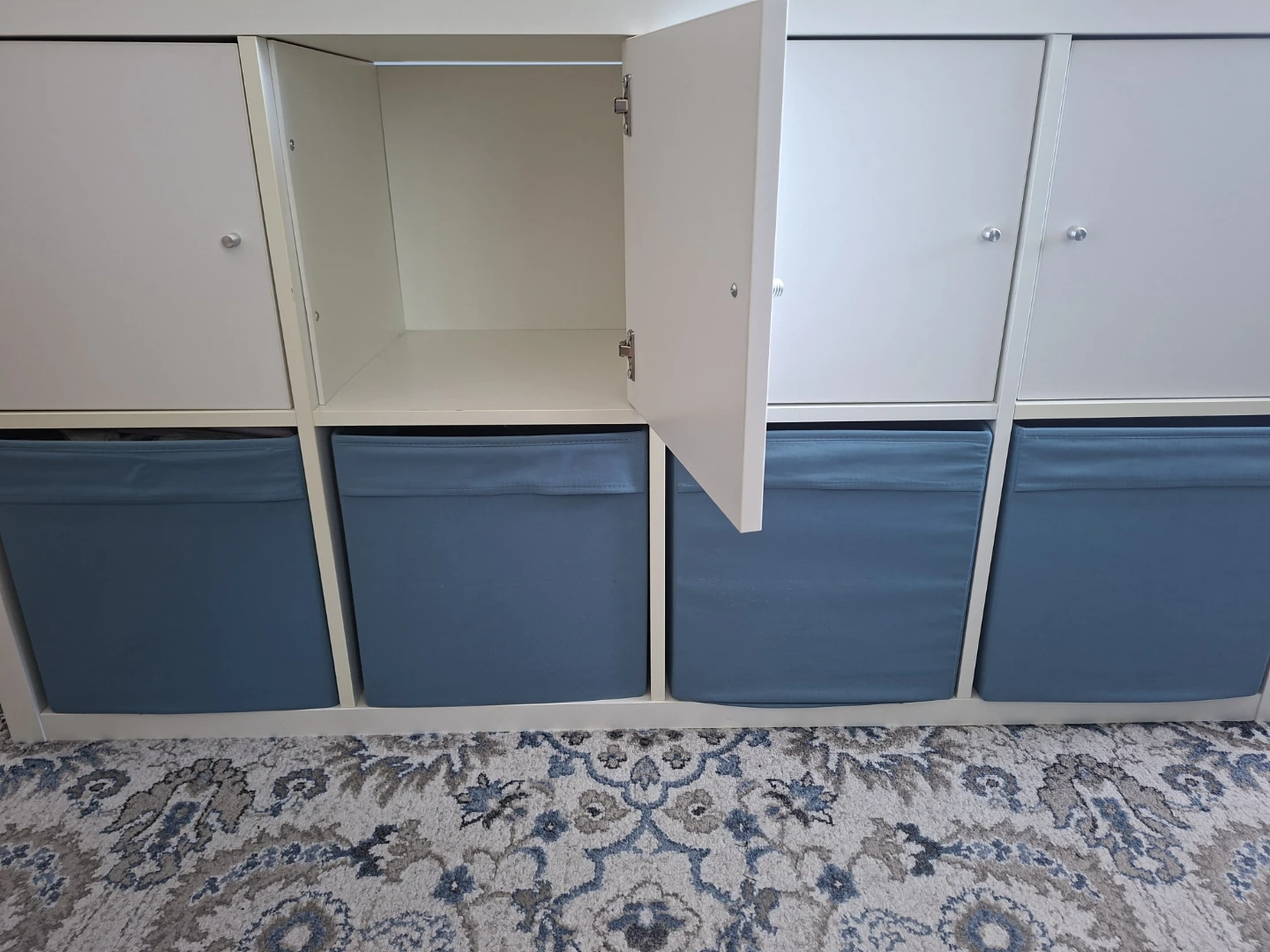 IKEA KALLAX 8-Cube Storage Unit with Doors and Bins - photo 2
