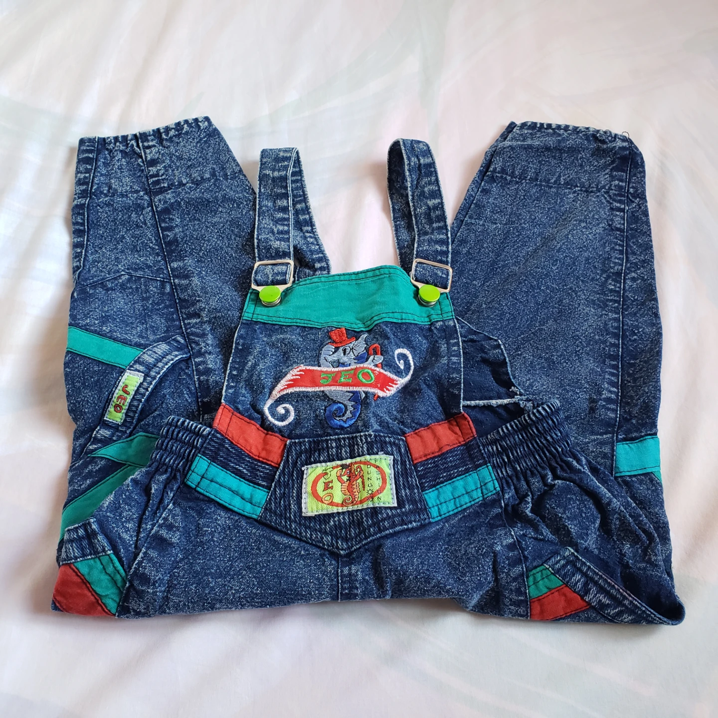 Vintage Kids' Denim Overalls