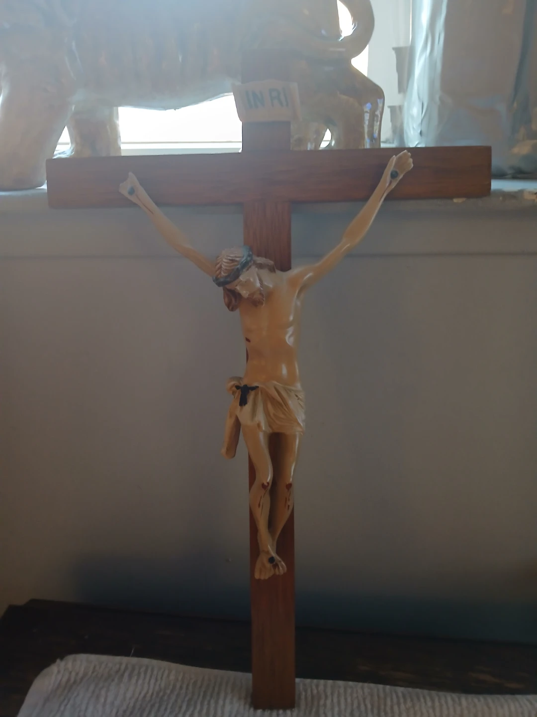 Wooden Crucifix with Jesus Figure