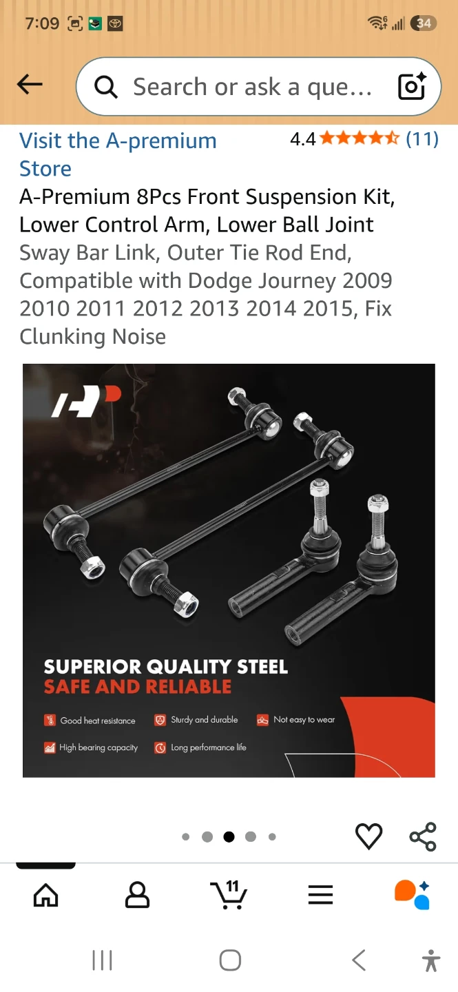 A-Premium 8Pcs Front Suspension Kit for Dodge Journey - photo 3