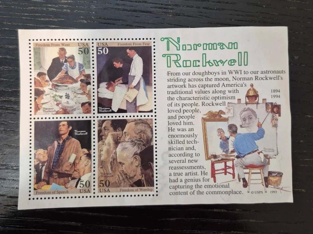 Norman Rockwell Stamp Sheetlet