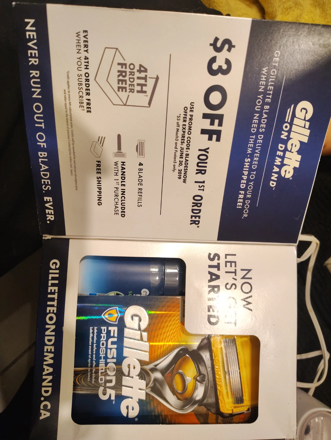 Gillette Fusion5 ProShield Razor & Shave Gel Sample - photo 2
