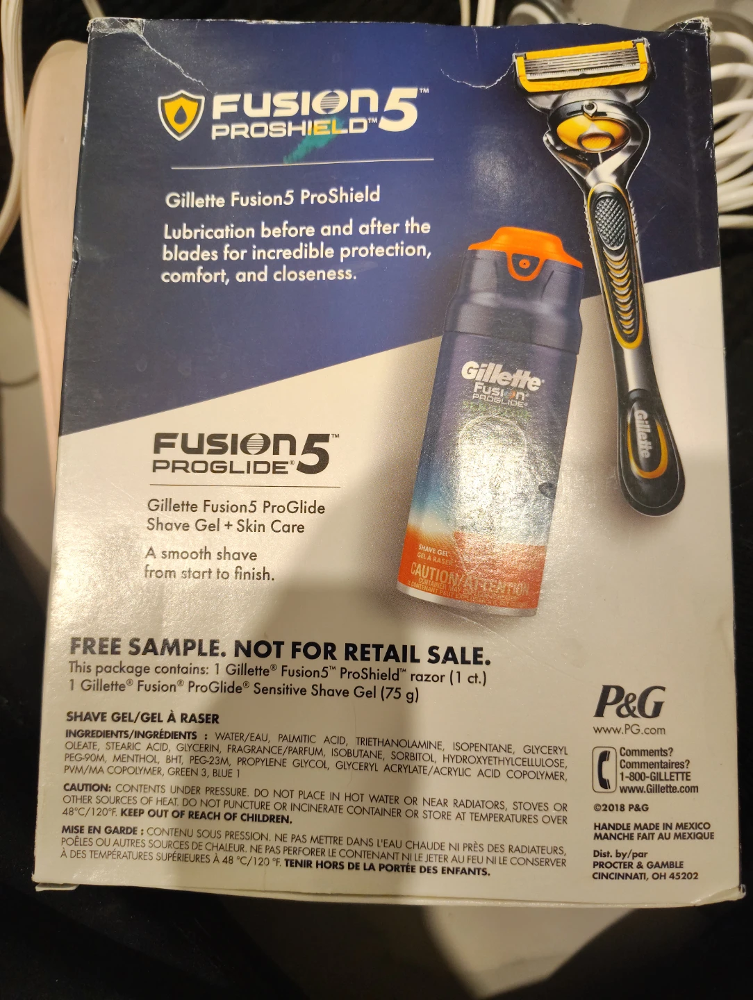 Gillette Fusion5 ProShield Razor & Shave Gel Sample - photo 3