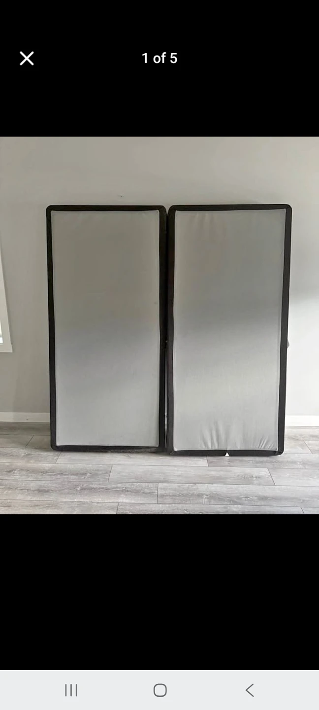 Set of two box spring mattress foundations