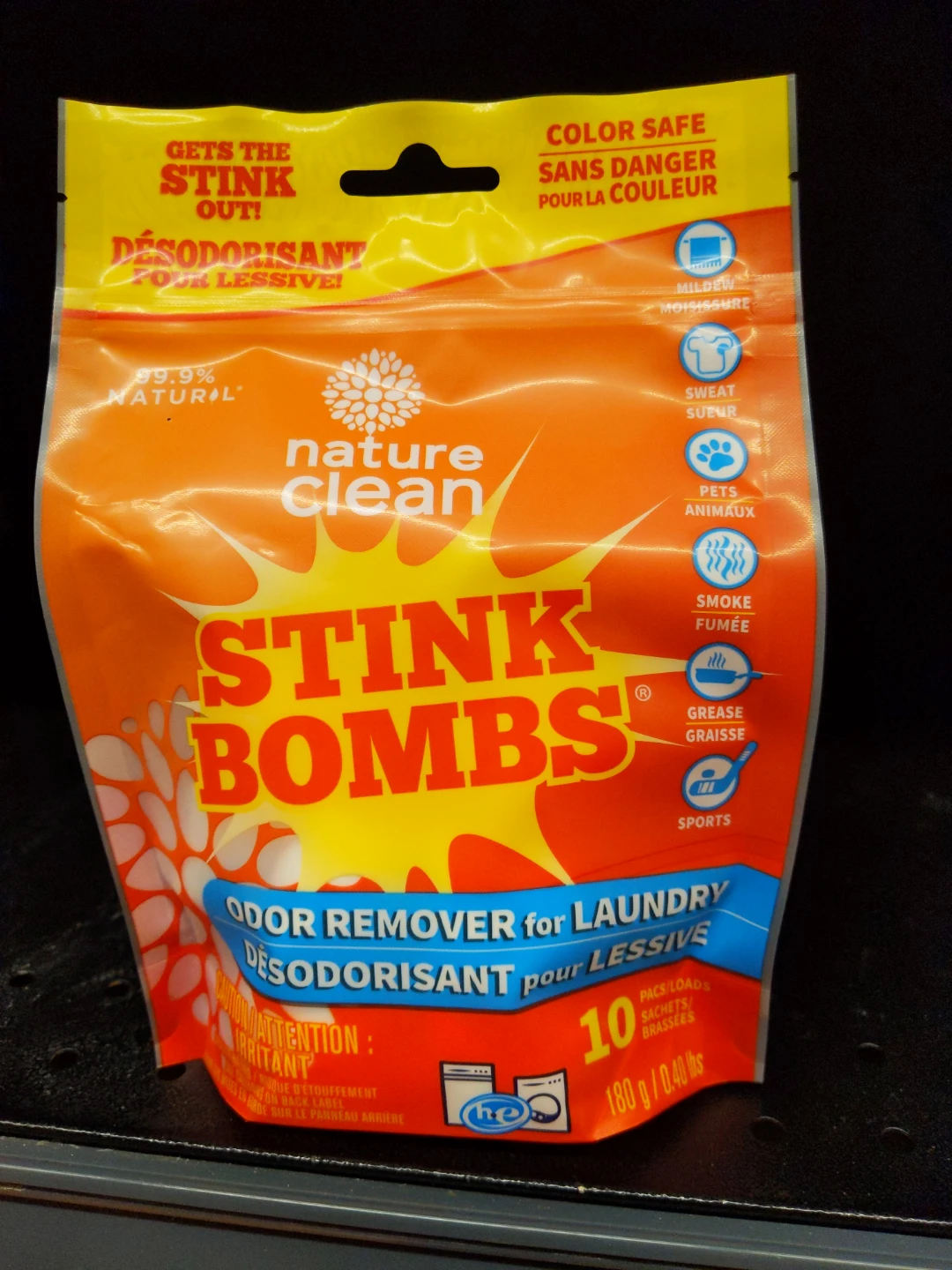 $3 ( reg. $6) Nature Clean Stink Bombs Laundry Odor Remover