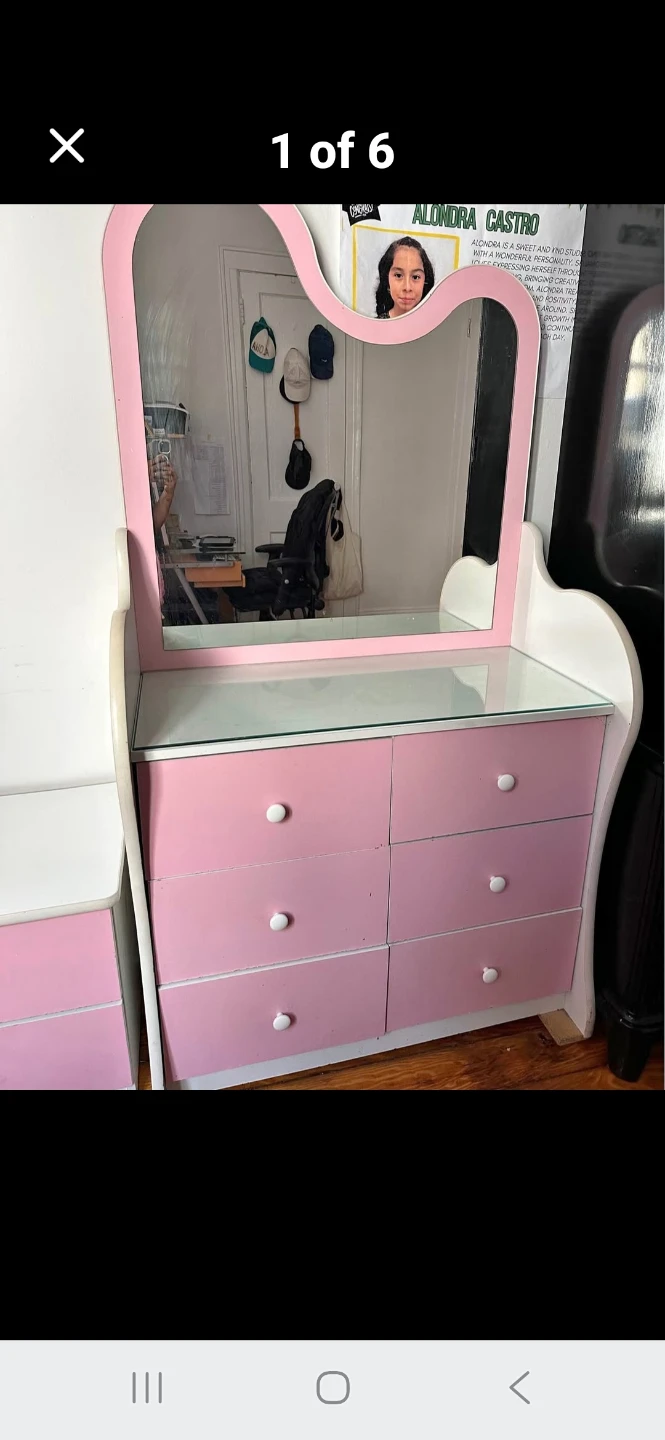 dresser with merrier and side table for sale