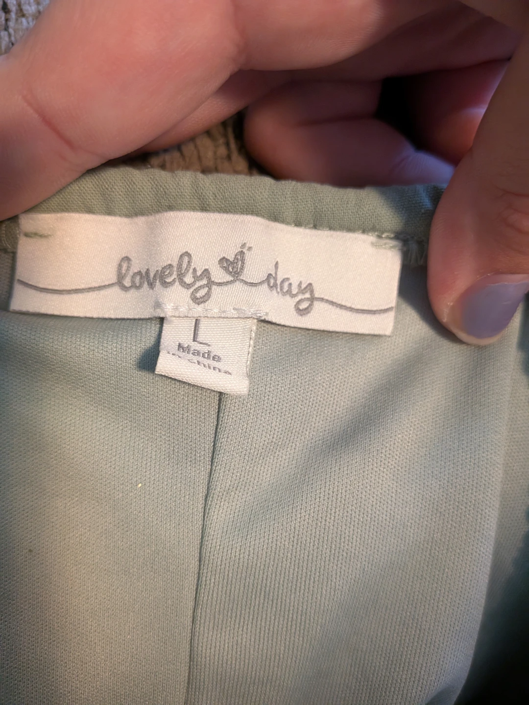 Lovely Day Sage Green Ruffle Mini Dress - Size L - photo 3