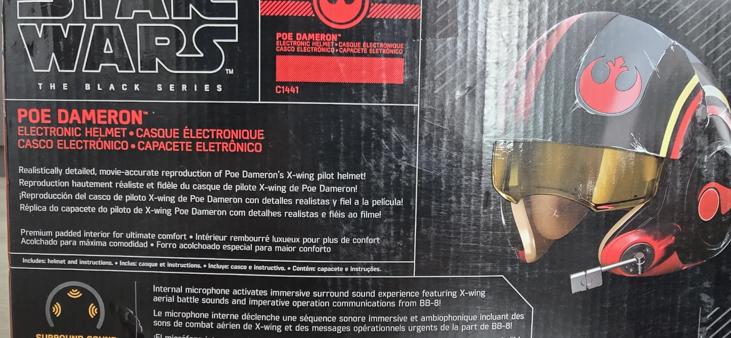 Star Wars The Black Series Poe Dameron Electronic Helmet - photo 4