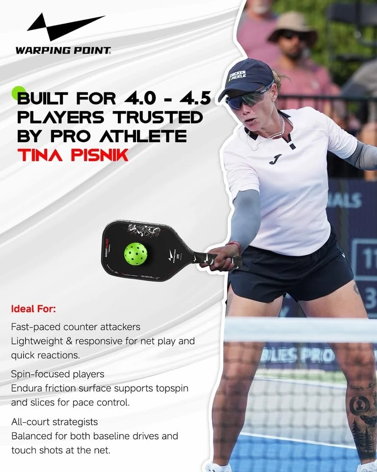 Nightblade Raw Carbon Fiber Pickleball Paddle New in Box - photo 5